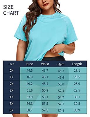 Inno Women's Plus Size Rash Guard Shirt Short Sleeve UPF 50+