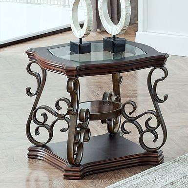 Wood & Steel Accent Side Table - Natural/black - Hearth & Hand