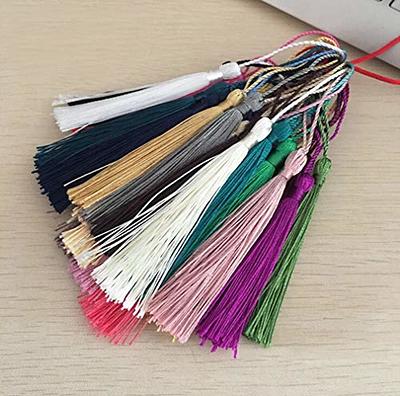 100Pcs 13cm Silky Tassels Bookmark Tassels Bulk Soft Craft Mini