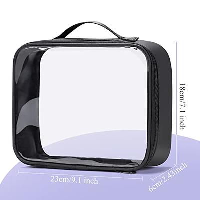 Clear Toiletry Bag Quart Size Bag Travel Makeup Cosmetic Bag PVC Toiletries  Cosmetic Pouch for Women Men