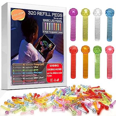 320Pcs Light Bright Refill Pegs for Creative Light Up Drawing