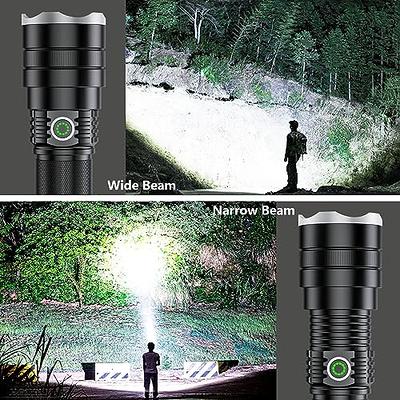 ALSTU Rechargeable Flashlights High Lumens, 300,000 Lumens Bright Led  Flashlight with 7 Modes, Powerful Flash Light for Home Camping Hiking  Outdoor