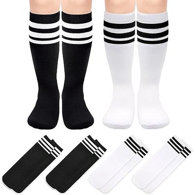 Kids Soccer Socks Youth Football Sock Boys / Girls Knee High, White, Size  Small