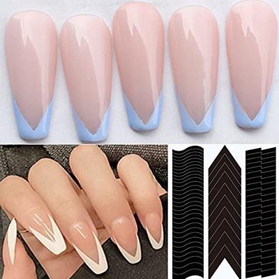 6PCS French Manicure Nail Stickers Guides Nail Art V-Shaped Self-Adhesive  Nail Tips for Black DIY Decoration Stencil Tools Auxiliary Nail Accessories  Strip Nail Forms Designer Nail Decals - Yahoo Shopping