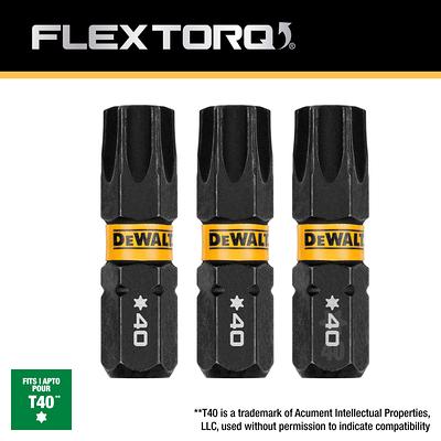 DEWALT FlexTorq 1 in. Impact Ready T10 Bit, 3-Pack
