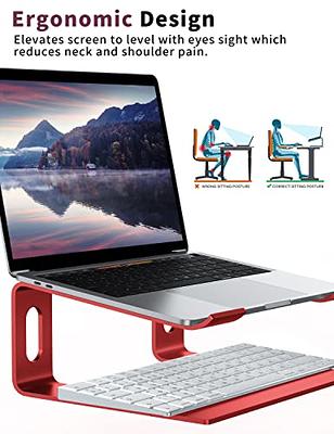 Soundance Laptop Stand, Aluminum Computer Riser, Ergonomic Laptops Elevator for Desk, Metal Holder Compatible with 10 to 15.6 in
