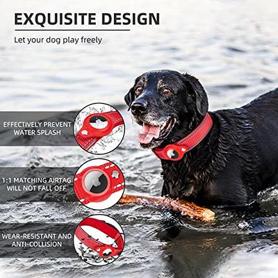 Reflective AirTag Dog Collar, FEEYAR Padded Apple Air Tag Dog Collar, Heavy  Duty Dog Collar with AirTag Holder Case, Adjustable Air Tag Accessories