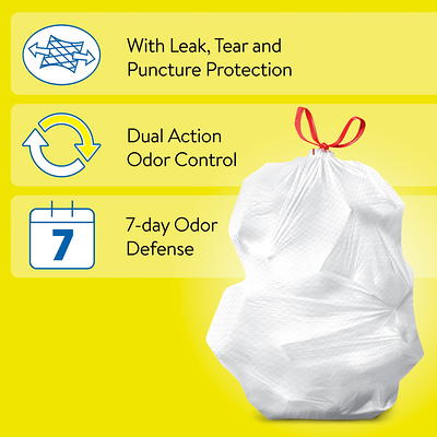 Great Value 13-Gallon Drawstring Tall Kitchen Trash Bags, Unscented, 20  Count 