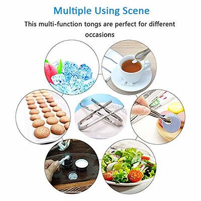 Kitchen Tongs with Silicone Tips - 17.5IN Stainless Steel Air Fryer  Silicone Tongs for Cooking BBQ Tongs for Grill - Salad Tongs for Serving  Food