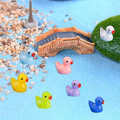 Wholesale 100Pcs Luminous Tiny Ducks Mini Resin Duck Colorful Miniature  Fairy Garden Mini Duck for Miniature Landscape 