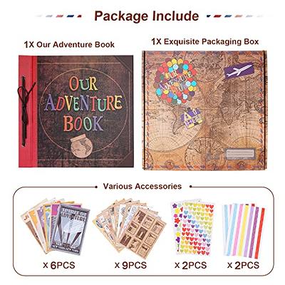 12x12 Inch Large Our Adventure Book Scrapbook Album, 60 Pages, Up Hous