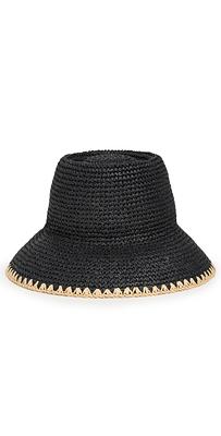 BRUNNA CO Solana Oversized Striped Straw Hat In Black X Nude - Black - M -  Yahoo Shopping