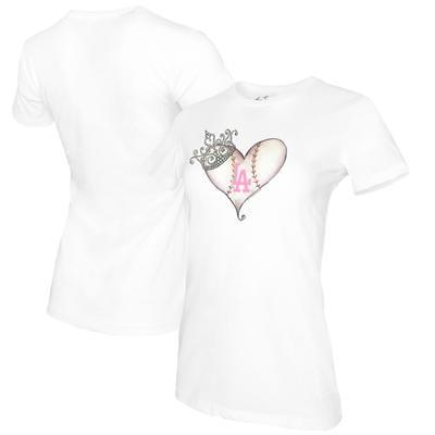 New Era / Youth Girls' Atlanta Braves White Heart T-Shirt