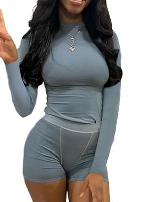 AYWA Casual Workout Sets Two Piece Outfits for Women Ribbed Crop