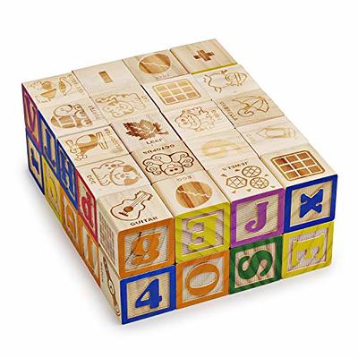 Deluxe ABC 123 Wooden Blocks Wooden Toy Blocks Building Blocks Wood Blocks  Toy Blocks Alphabet Blocks Baby Blocks Wooden Toy Wood Toy Blocks 