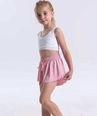 2 Pack Butterfly Flowy Shorts Skirts for Girls Tennis Cheer Stuff
