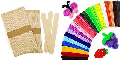 100pcs Craft Sticks + 200pcs Multi-Colored Pipe Cleaners, Art and Craft  Supplies. - Yahoo Shopping