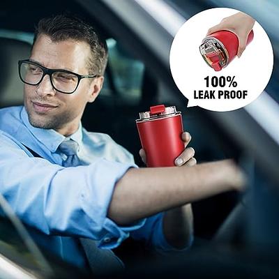 Travel coffee mug fits in car cup holder, insulated coffee travel mug, best  hot drink travel mug spill proof