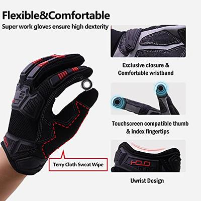 AIGEVTURE Work Gloves Men Womens Work Gloves Touchscreen Utility