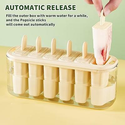 6pcs Reusable Popsicle Molds DIY Ice Cream Plastic Popsicle Mold