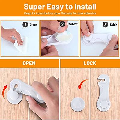 12 Pack Baby Safety Cabinet Locks - Cabinet Locks,Child Proof Locks for  Cabinet Doors 3M Adhesive (White) - Yahoo Shopping