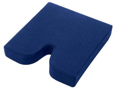 Carex Memory Foam Coccyx Seat Cushion for Tailbone and Back, Navy Blue