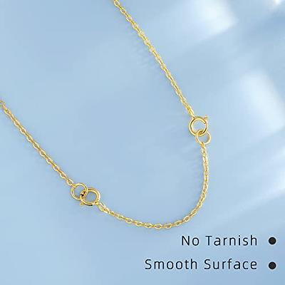 Gold Necklace Extenders 14k Gold Plated Extender Chain 925 Sterling Silver  Extension Bracelet Extender Gold Chain Extenders for Necklaces 3 Pcs (1 2 3  Inch)(Gold) - Yahoo Shopping