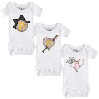 Girls Newborn & Infant Black/Heather Gray Pittsburgh Pirates Little Fan Two-Pack Bodysuit Set