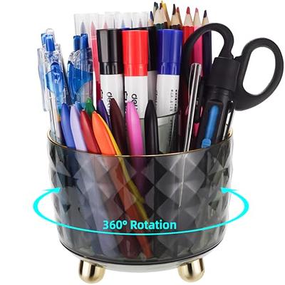 Comix Mesh Pen Pencil Holder with Post It Note Holders Desk Organizer, 3  Compartment Wire Desktop Pen Pencil Cup Caddy Office Supplies Accessories  for