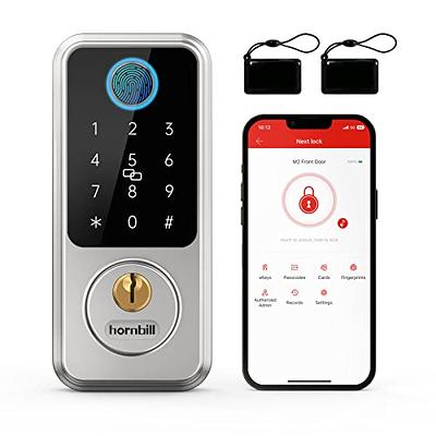 VIGOPKA Keyless Entry Smart Door Lock, Smart Locks for Front Door,  Fingerprint Door Lock, Electronic Keypad Deadbolt Lock with Handles,  Biometric Door
