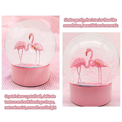 Mingfuxin Snow Globe, Pink Flamingos Snow Globe for Kids, Glitter Glass  Snowglobes for Women Girls, Sow Globes Home Office Table Decor Birthday  Gift