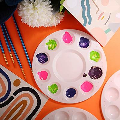 8 PCS White Plastic Paint Tray Palettes, Watercolor Palette Painting Tray  for Painting Party, DIY Craft and Art Painting