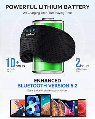 MUSICOZY Sleep Headphones Bluetooth Headband Breathable 3D Sleeping  Headphones, Wireless Music Eye Mask Sleep Earbuds for Side Sleepers Women  Office Air Travel Cool Tech Gadgets Unique Gifts 