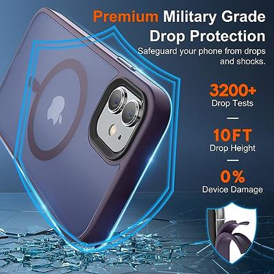 SUPFINE Magnetic for iPhone 12 Case/iPhone 12 Pro Case, [Compatible with  MagSafe] [10 FT Military Grade Drop Protection] 2X [Tempered Glass Screen