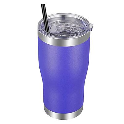 SUNWILL 20oz Tumbler with Lid, Stainless Steel Vacuum Insulated Double Wall  Travel Tumbler, Durable Insulated Coffee Mug, Powder Coated White, Thermal  Cup with Splash Proof Sliding Lid - Yahoo Shopping