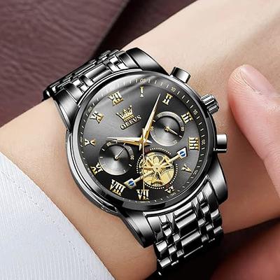 Taxau Simple Watches for Men Stainless Steel Strap Watches Men Water  Resistant Watch Classic Easy to Read Men's Date Watch Analog