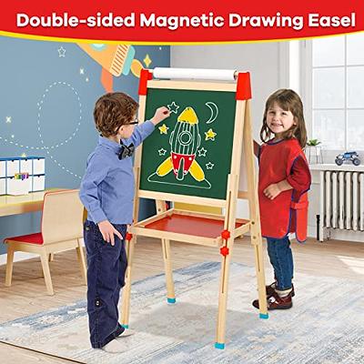 MEEDEN Easel for Kids, 3-Sided Wooden Kids Easel with Chalkboard & Magnetic  Whiteboard, Kids Easel with Paper Roll, Adjustable Large Art Easels,  Toddler Standing Easel for Painting and Writing - Yahoo Shopping