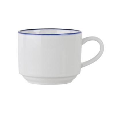 Front of The House DCS046WHP23 Kiln 10 oz. Superwhite Porcelain Cup - 12/Case