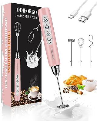 Electric Coffee Whisk 3 Speeds Mini Drink Mixer Stainless USB