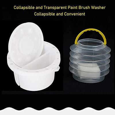 Paint Brush Washer, Collapsible Thick Anti Slip Plastic Paint Brush Washer  Portable Painting Water Cup for Watercolor Acrylic Oil Painting Brush  Cleaning - Yahoo Shopping