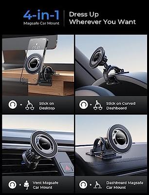 Magnetic Phone Holder For Car, Strongest Magnet Magsafe Car Mount, Air Vent  Dashboard 4-in-1 Car Phone Mount For Iphone