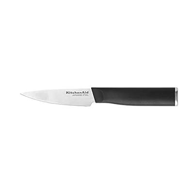 Emeril Lagasse Razor Sharp 2 Piece Chef Knife Set - 5 inch Santoku Knife,  3.5 Inch Stainless Steel Paring Knife, Forged Steel Clad Emerilware - Red