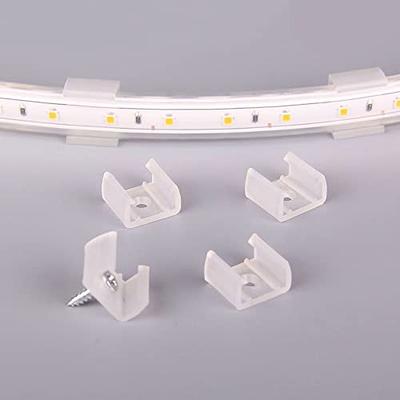 LED Strip Light Self-Adhesive Mounting Brackets and Clips,LED Strip Light  Holder,Cable Wires Organizer Clips for Vehicle,Cabinet,Under-Counter