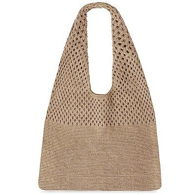  Straw Mesh Tote Bag for Women Mesh Hollow Woven Tote