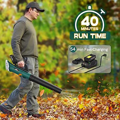 Cordless Leaf Blower, 20V Handheld Electric Leaf Blowers with 2 x
