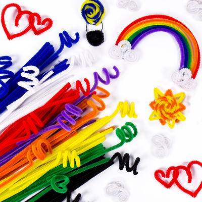 Hello Hobby Rainbow Fuzzy Sticks, 100-Pack - Yahoo Shopping