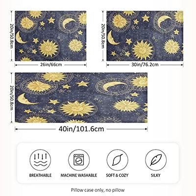 Sun Moon Stars Pillow Covers Silk Pillowcase for Hair and Skin Soft  Breathable Smooth Cooling Satin Pillowcase Standard Size Pillow Case for  Bed Bedroom Women Boys Girls (20x30 Inch) - Yahoo Shopping