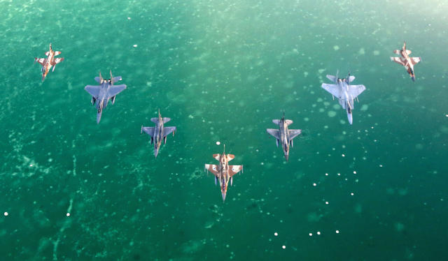 israeli air force formation blue flag israel