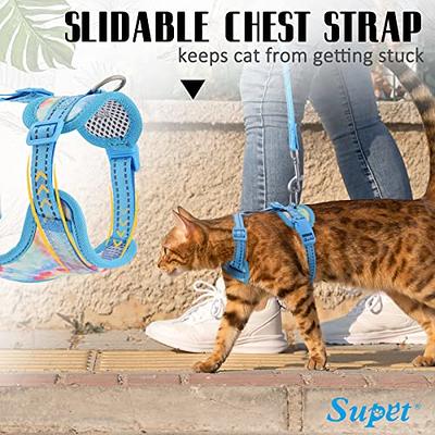 Mesh Small Cat Harness and Leash Set Adjustable Vest Antiescape Proof for  Pet Kitten Easy Control Reflective Puppy Dogs Harness