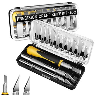 16-Piece Precision Hobby Knife Set - Exacto Knife Set for Modeling - Craft  Kn